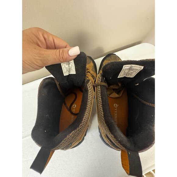 Merrell Mens Brown Earth Performance Waterproof Hiking Shoes 8 Gorp Boots Trails - Picture 13 of 16